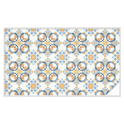 Vinduesfolie mod indkig med glasmaleri Geometrisk mønster