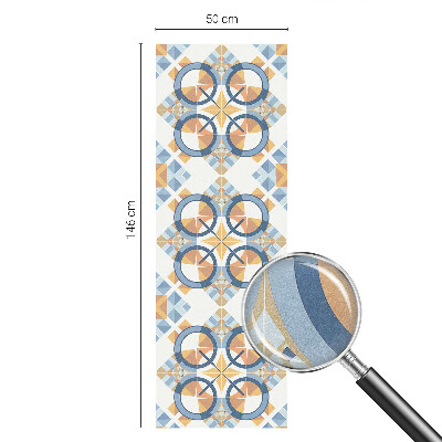 Vinduesfolie mod indkig med glasmaleri Geometrisk mønster