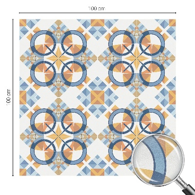 Vinduesfolie mod indkig med glasmaleri Geometrisk mønster