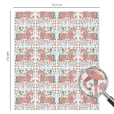 Selvklæbende vinduesfolie Farverige heste