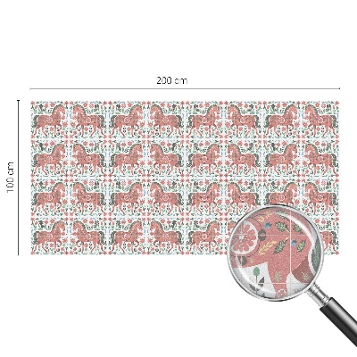 Selvklæbende vinduesfolie Farverige heste