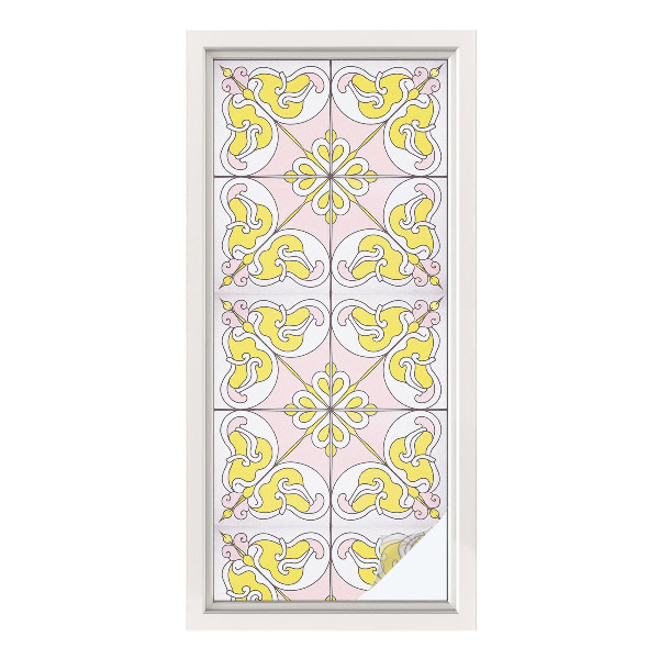 Dekorationsfolie til vindue mod indkig Abstrakte blomster