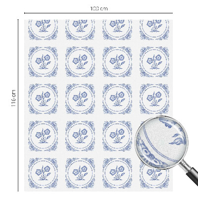 Vinduesfolie mod indkig med glasmaleri Delikate blomster