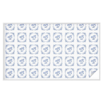 Vinduesfolie mod indkig med glasmaleri Delikate blomster