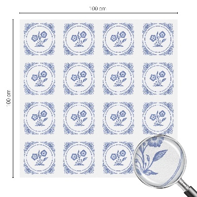 Vinduesfolie mod indkig med glasmaleri Delikate blomster