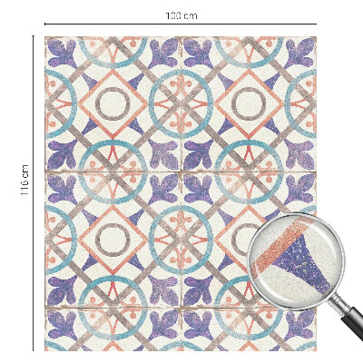 Dekorationsfolie til vindue mod indkig Farverige mosaikker