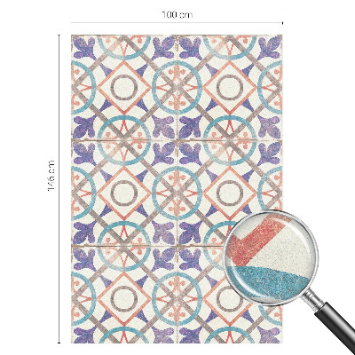 Dekorationsfolie til vindue mod indkig Farverige mosaikker