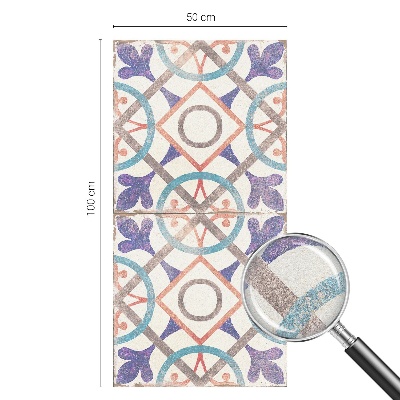 Dekorationsfolie til vindue mod indkig Farverige mosaikker