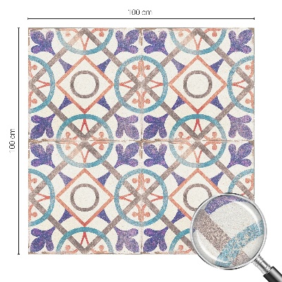 Dekorationsfolie til vindue mod indkig Farverige mosaikker