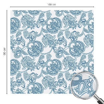 Vinduesfolie med mønster til afskærmning Blå ornamenter