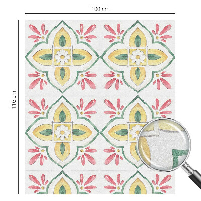 Dekorationsfolie til vindue mod indkig Blomsterornament