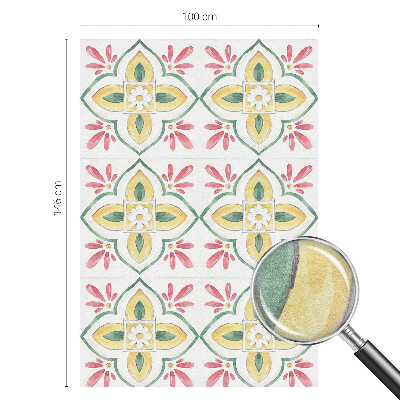 Dekorationsfolie til vindue mod indkig Blomsterornament