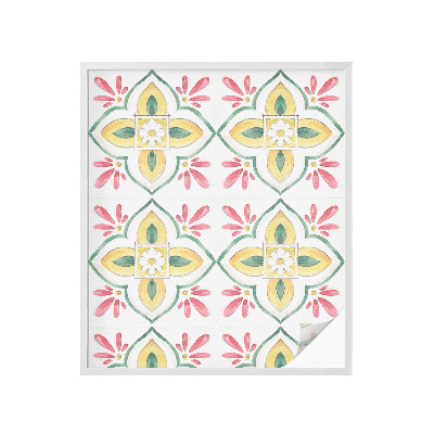 Dekorationsfolie til vindue mod indkig Blomsterornament