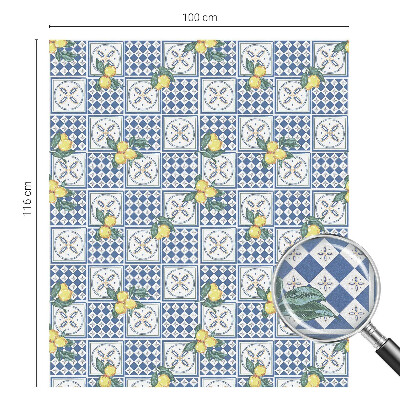 Mælkehvid vinduesfolie med motiv Citronmønster