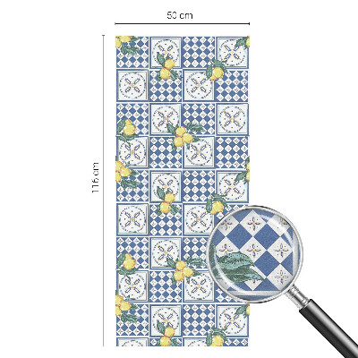 Mælkehvid vinduesfolie med motiv Citronmønster