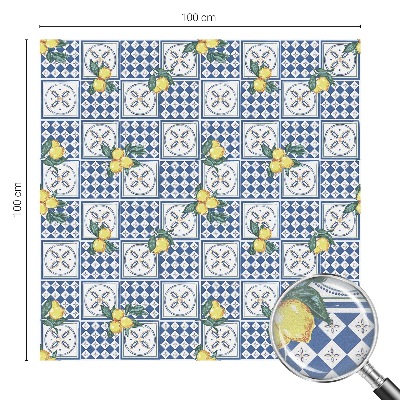 Mælkehvid vinduesfolie med motiv Citronmønster