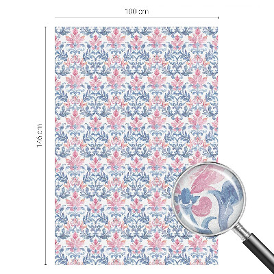 Vinduesfolie mod indkig med glasmaleri Blomstersymmetri