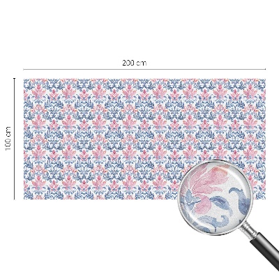 Vinduesfolie mod indkig med glasmaleri Blomstersymmetri