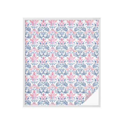 Vinduesfolie mod indkig med glasmaleri Blomstersymmetri