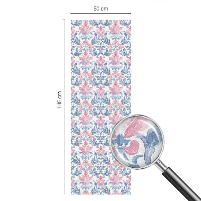 Vinduesfolie mod indkig med glasmaleri Blomstersymmetri