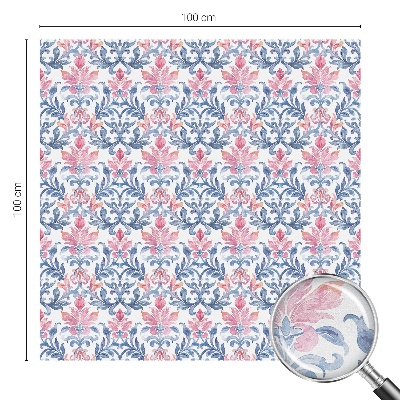 Vinduesfolie mod indkig med glasmaleri Blomstersymmetri