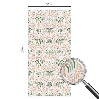 Vinduesfolie med mønster til afskærmning Eksotiske palmer