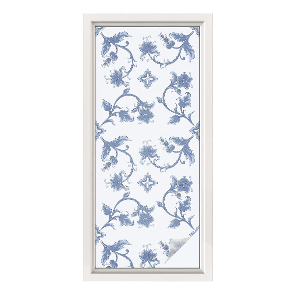 Selvklæbende vinduesfolie Blomsterornament