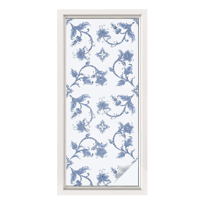 Selvklæbende vinduesfolie Blomsterornament