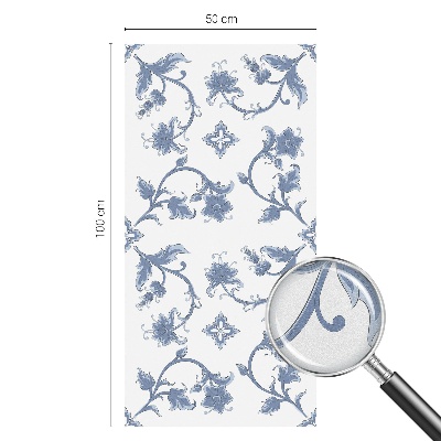 Selvklæbende vinduesfolie Blomsterornament