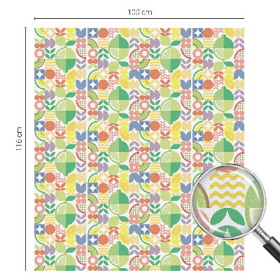 Vinduesfolie med mønster til afskærmning Farverige frugter