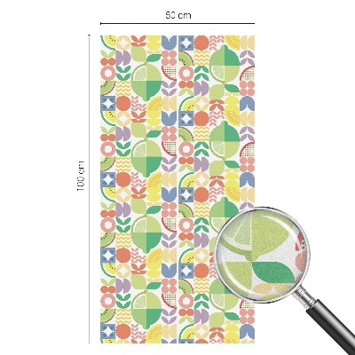 Vinduesfolie med mønster til afskærmning Farverige frugter