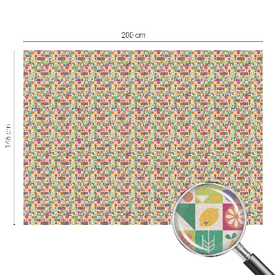 Mælkehvid vinduesfolie med motiv Farverig abstraktion