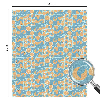 Mælkehvid vinduesfolie med motiv Fiskeagtig citrus