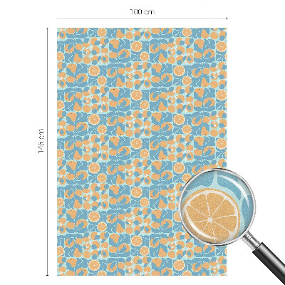 Mælkehvid vinduesfolie med motiv Fiskeagtig citrus