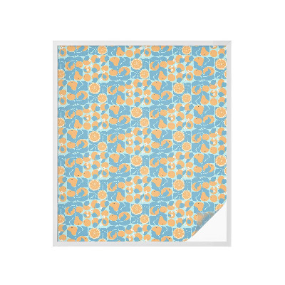 Mælkehvid vinduesfolie med motiv Fiskeagtig citrus