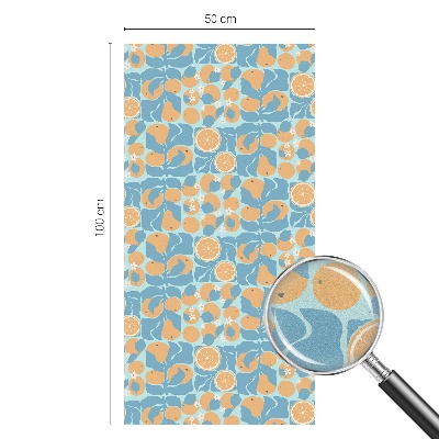 Mælkehvid vinduesfolie med motiv Fiskeagtig citrus