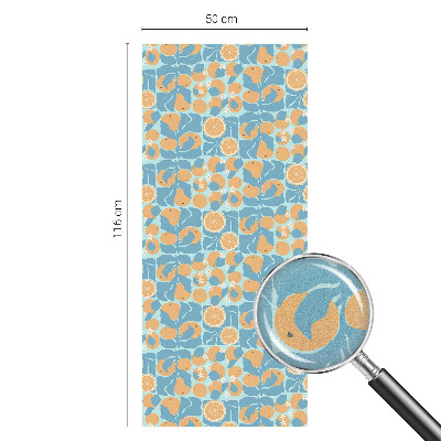 Mælkehvid vinduesfolie med motiv Fiskeagtig citrus