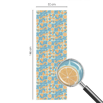 Mælkehvid vinduesfolie med motiv Fiskeagtig citrus