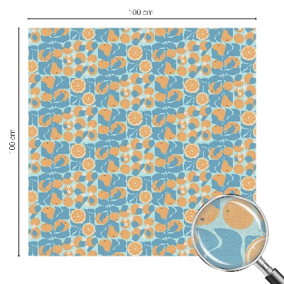 Mælkehvid vinduesfolie med motiv Fiskeagtig citrus