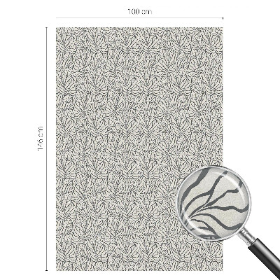 Vinduesfolie mod indkig med glasmaleri Blade blomster