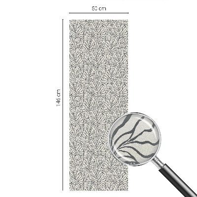 Vinduesfolie mod indkig med glasmaleri Blade blomster