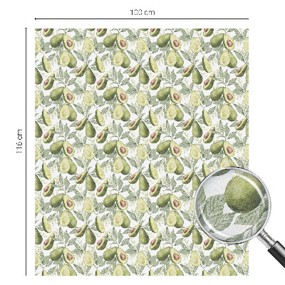 Dekorationsfolie til vindue mod indkig Avocadoblade