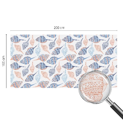 Mælkehvid vinduesfolie med motiv Muslingeskaller