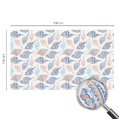 Mælkehvid vinduesfolie med motiv Muslingeskaller