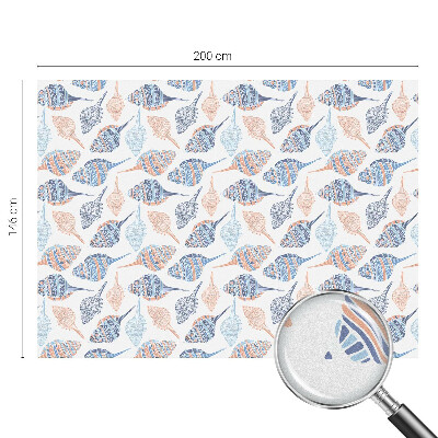 Mælkehvid vinduesfolie med motiv Muslingeskaller