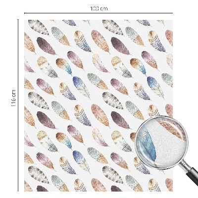 Selvklæbende vinduesfolie Boho fjer