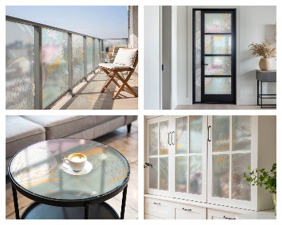 Dekorationsfolie til vindue mod indkig Abstrakt harmoni