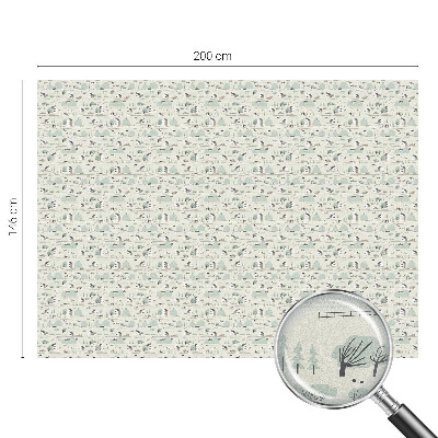 Vinduesfolie med mønster til afskærmning En idyllisk landsby