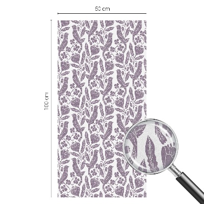 Mælkehvid vinduesfolie med motiv Folkelige motiver