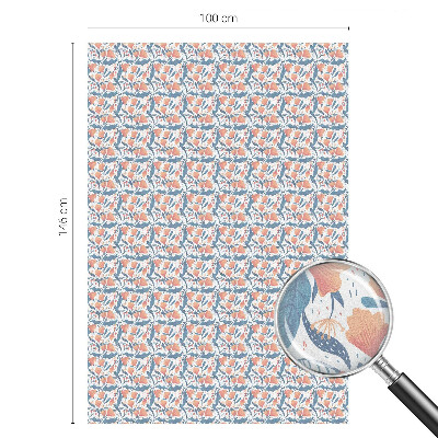 Vinduesfolie mod indkig med glasmaleri En blomsterfest